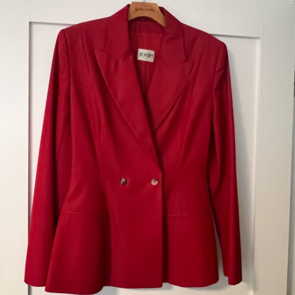 Joop red suit